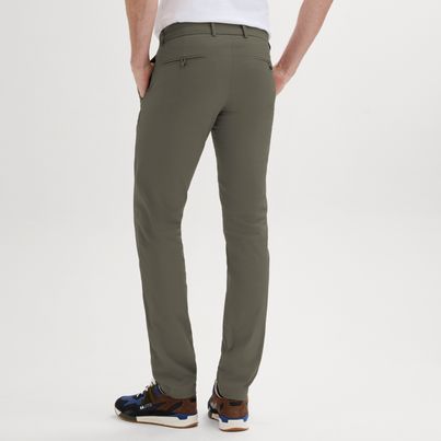 Military green stretch chinos