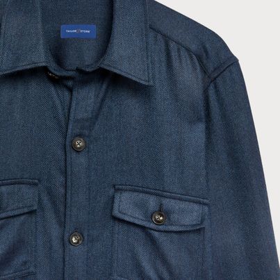 Shacket bleue en laine