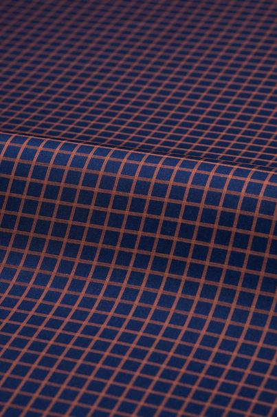 Navy checkered dress shirt