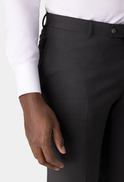 Dark gray stretch suit pants