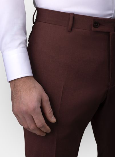 Burgundy suit pants