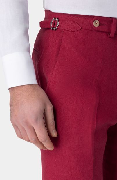 Raspberry red suit pants