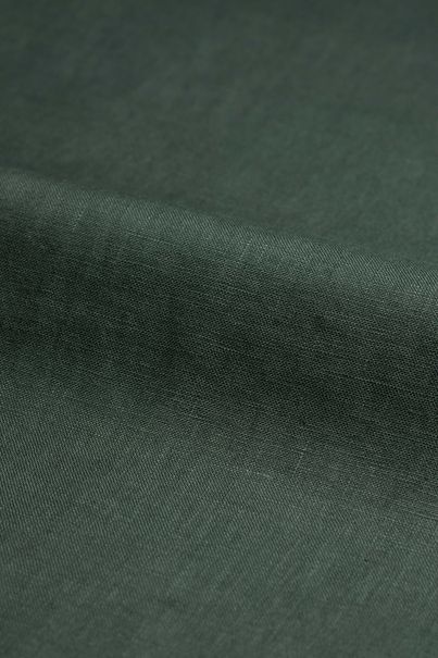 Short en lin vert foncé