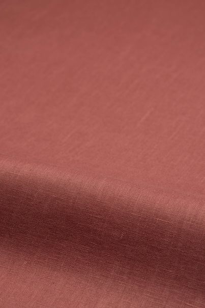 Chemise resort en lin lavé rouge rouille