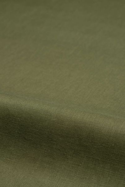 Military green linen shirt