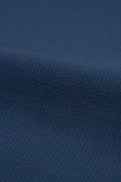 Chemise resort bleu marine en seersucker