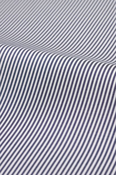 Navy striped non-iron dress shirt