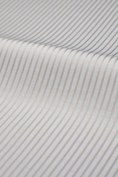 Gray Striped Twill Shirt