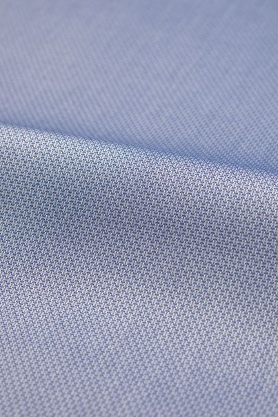 Blue non-iron dobby weave shirt
