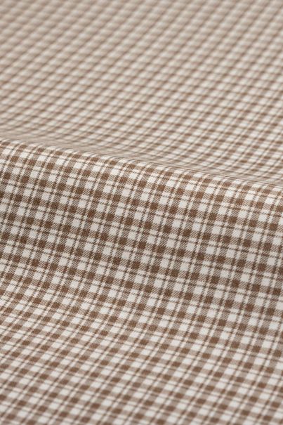 Light brown checkered flannel shirt