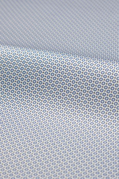 Maßgeschneidertes blaues Masshemd aus Satin-Baumwolle für Männer