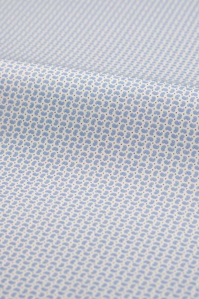 Maßgeschneidertes hellblaues Paisley-Baumwollhemd für Männer 