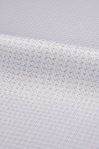 Men’s Custom White and Light Blue Patterned Cotton Shirt 