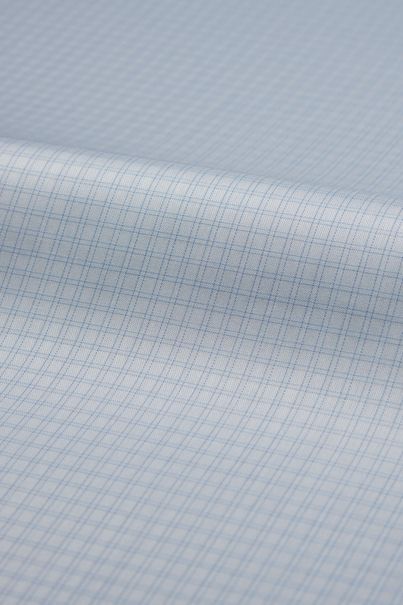 Men’s Custom Blue Patterned Cotton Shirt