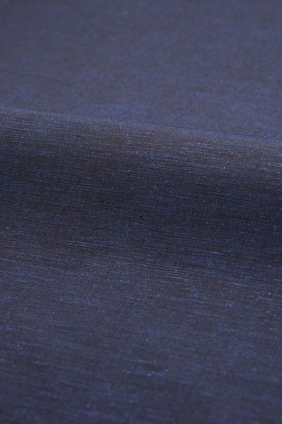 Navy slub weave cotton shirt