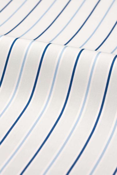 Blue striped cotton dress shirt