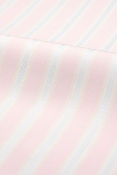 Chemise en coton rayée rose pâle