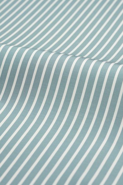 Teal striped cotton poplin shirt