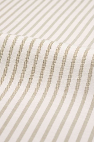 Olive green striped oxford shirt