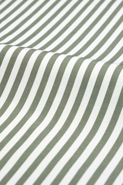 Chemise en popeline rayée vert foncé