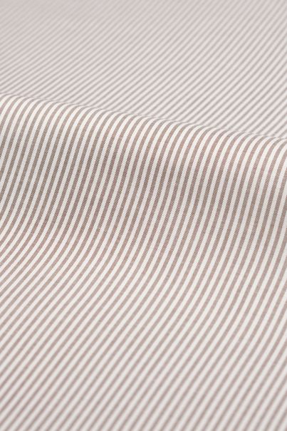 Brown striped oxford shirt