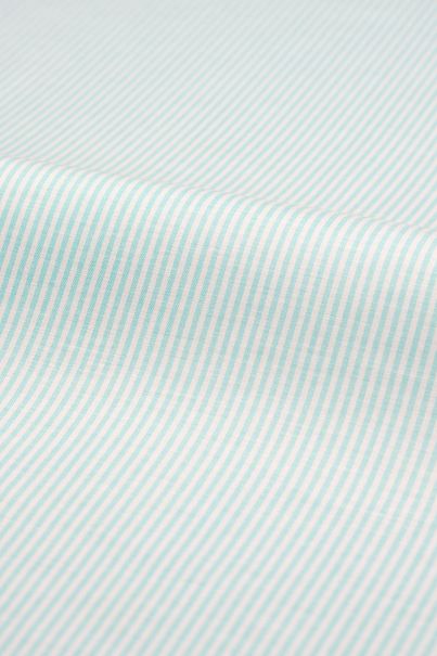 Aqua striped oxford shirt