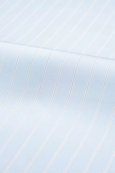 Light Blue Striped Poplin Shirt