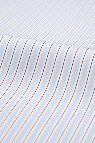 Light Blue Striped Poplin Shirt