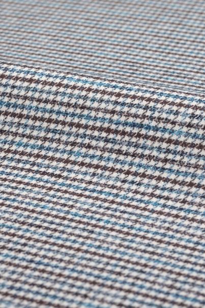 Shacket cinzenta e azul