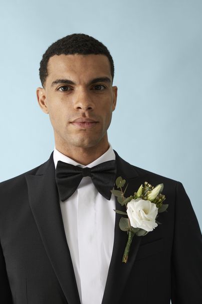 Black two-piece stretch suit
