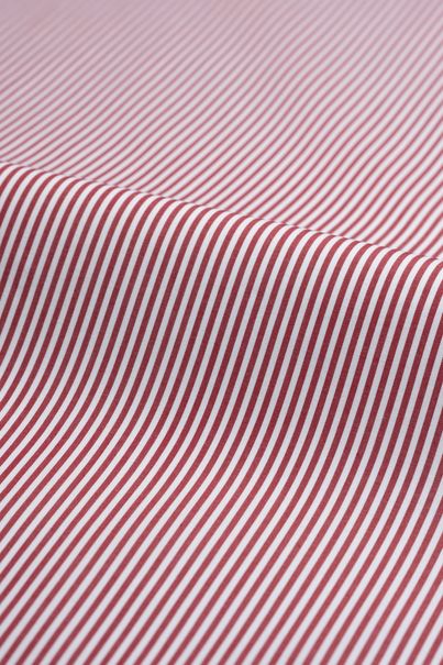 Red striped business shirt 