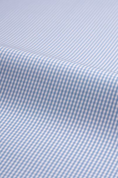 Light blue checkered business shirt