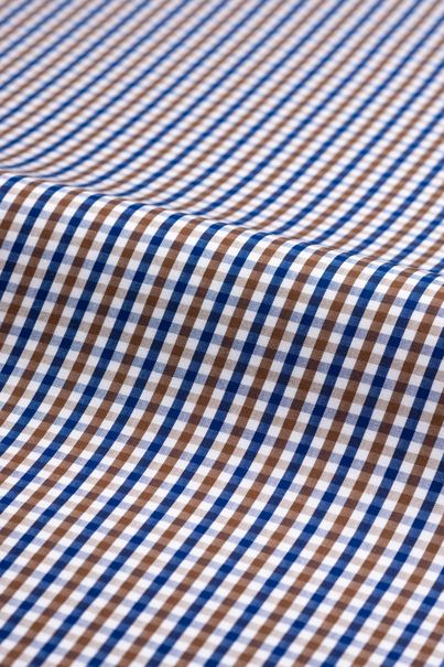 Chemise Business Marron à Carreaux