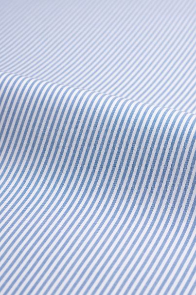 Blau gestreiftes Oxford-Business-Hemd