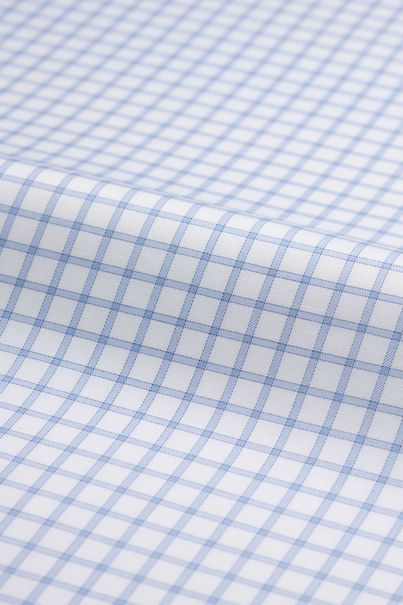 Blue striped non-iron business shirt