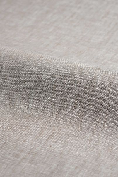 Chemise en lin à manches courtes greige