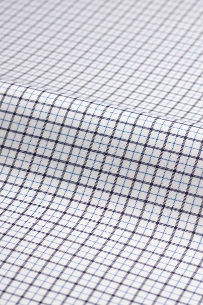 Navy checkered Non-Iron business shirt