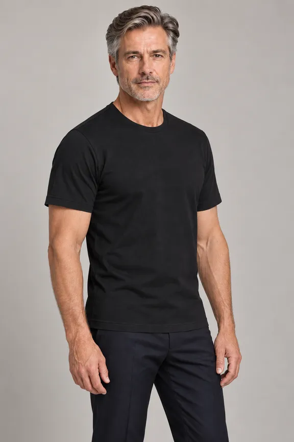 catalog/14073_tshirt_short_sleeve_crew_neck_stitched_fabric_4639_model_005_pose_010_tshirt_regular_material_cotton_jersey_bg_11_nopocket_untucked_e1g2h3_upper_body_three_quarter.png