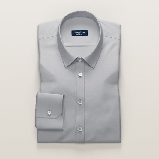 Damenhemd aus hellgrauem Oxford