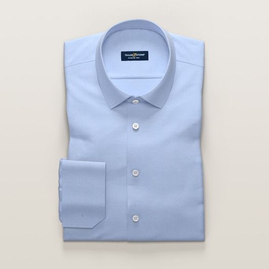 Business-skjorte i blå dobby-vævning