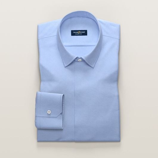 Business-skjorte til kvinder i blå twill