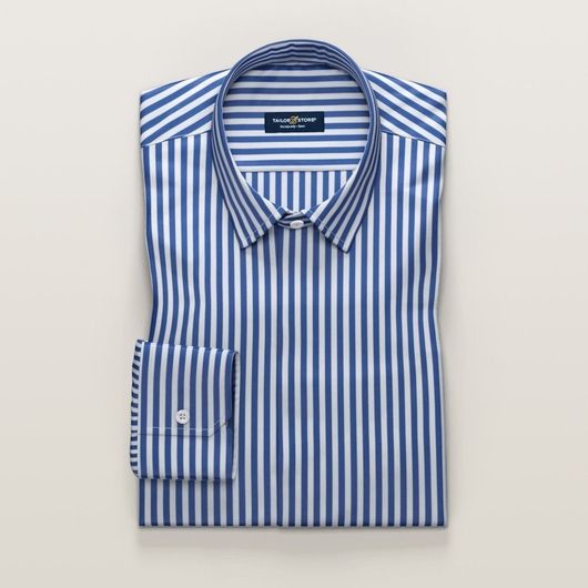 Business-skjorte til kvinder i mørkeblå satin