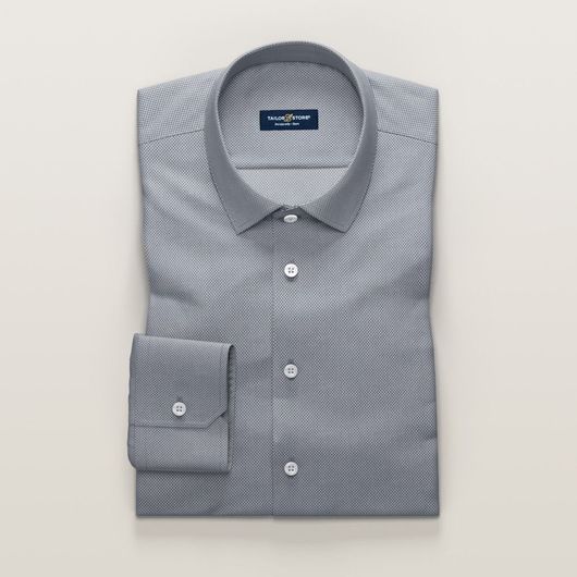 Business-skjorte i grå dobby-vævning