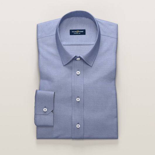 Business-Hemd für Damen aus dunkelblauem French Oxford