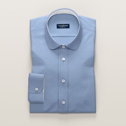 Hellblau gestreiftes Damenhemd