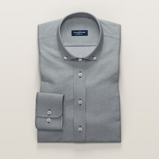 Damenhemd aus grauem Stone washed Oxford