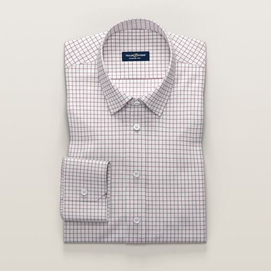 Red and navy checkered shirt | Tailor Store®
