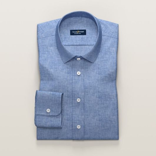 Blaues Leinenhemd für Damen