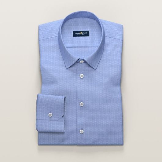 Lyseblå business-skjorte i dobby-vævning