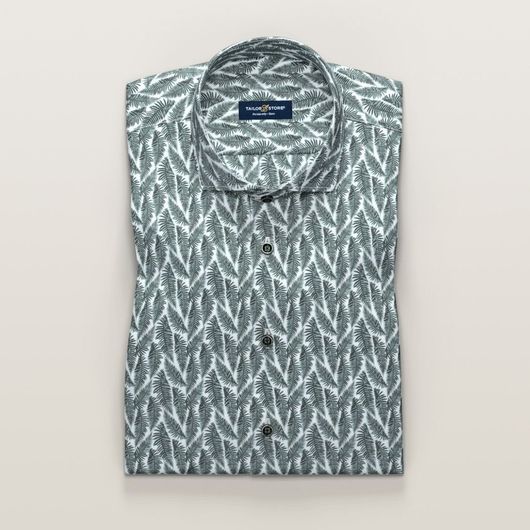 Business casual shirt with green floral print Tailor Store®